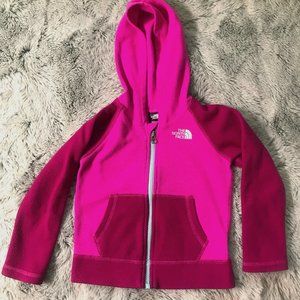 The North Face fleece hooded jacket 3T